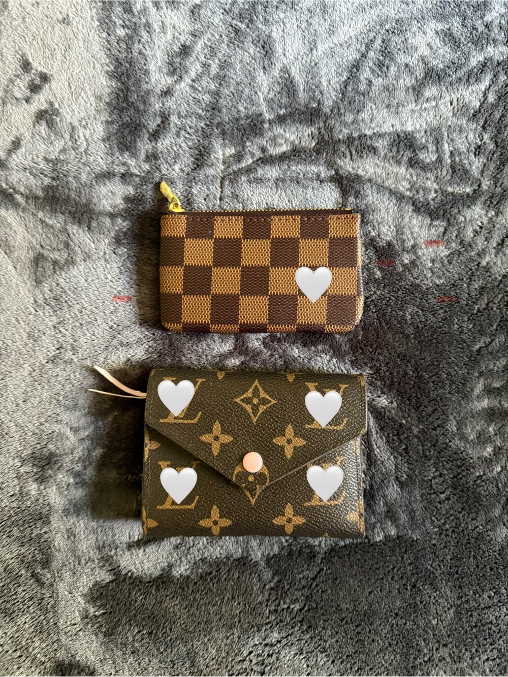 designer inspired Monogram Pattern Brown Wallet / Coin Pouch